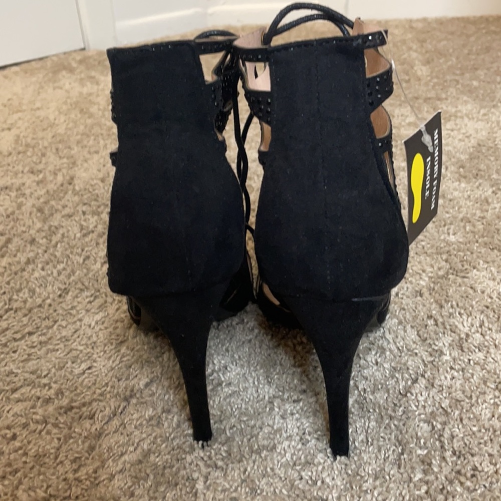 Fashion Nova Size 10 Black Embellished Stilettos - Picture 3 of 6
